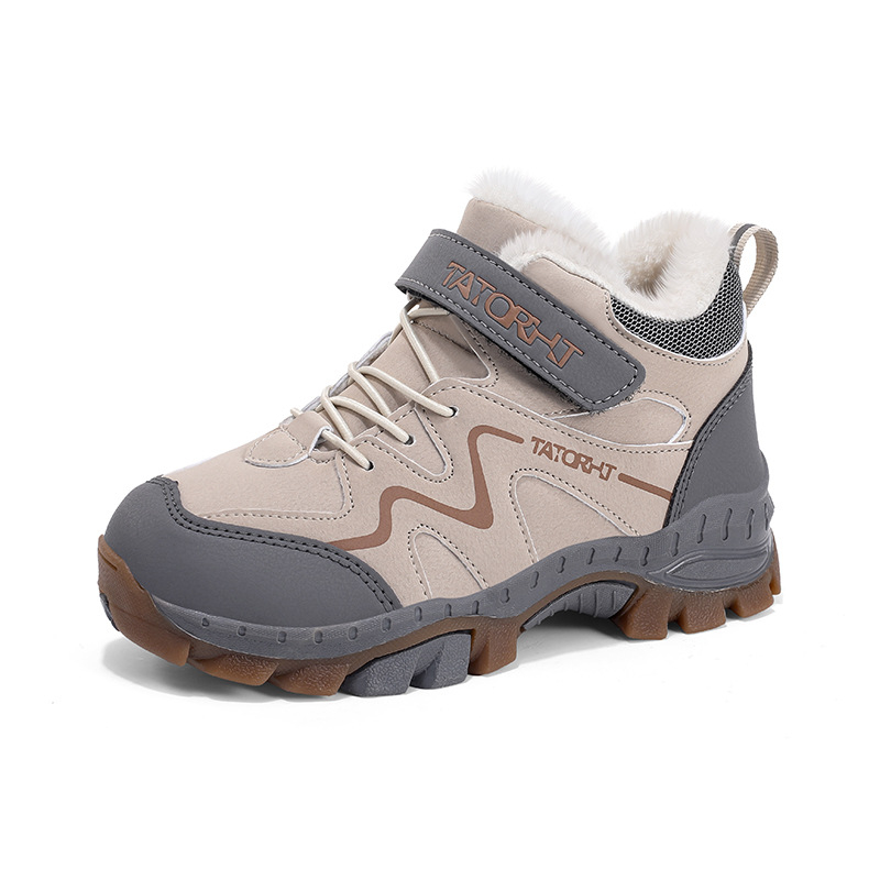 Gyerekeknek szánt túracipő télre | Felsőrész: szintetikus bőr, Meleg, Csúszásmentes talp, Magasság növelő, Velcro zárás