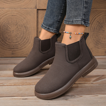 Naiste talve suede kingad soojendava vooderdusega, kõrge varbaga, PU talla, ümmarguse varba kujuga