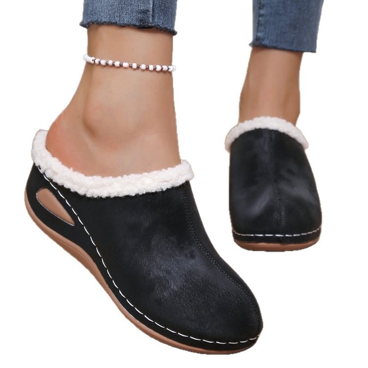 Női Platform Slip-On Cipő – velúr felsőrész, gumitalp, platform vastagsága 0-3 cm, téli szezon 2025, európai és amerikai stílus