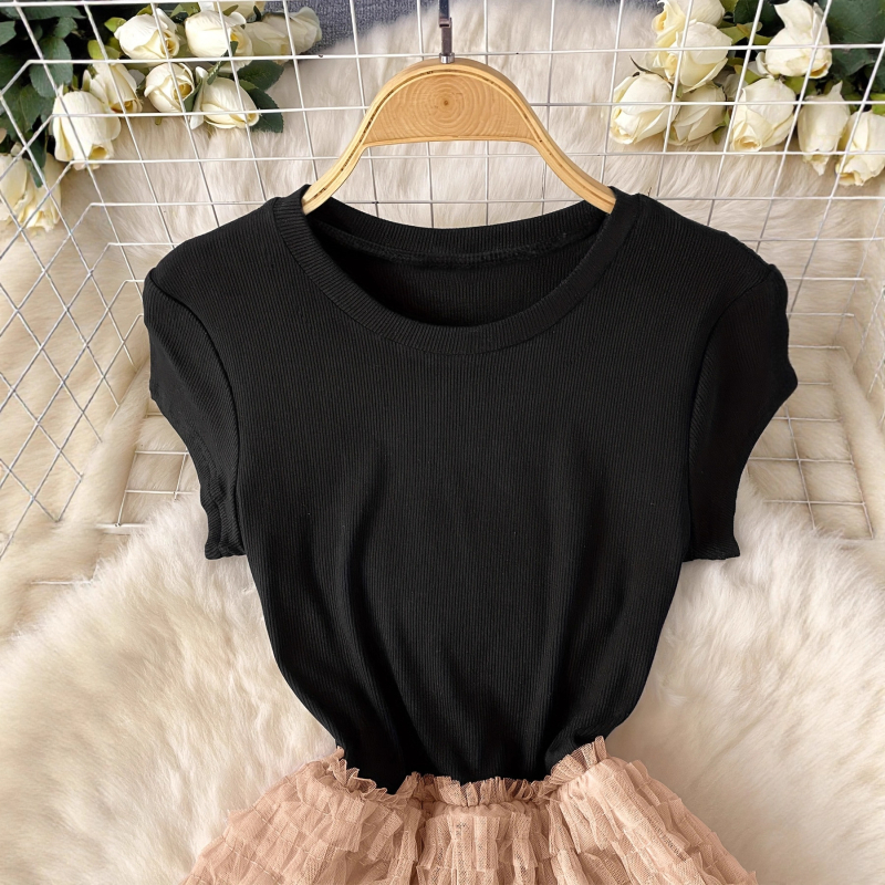 Patchwork haljina – stil princeze, duga A-linija, okrugli izrez, kratki rukavi