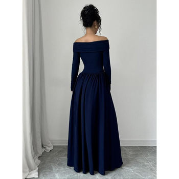 Dámske šaty s vreckami, jednoduchý a elegantný dizajn, dlhé rukávy, viskózové vlákno, vhodné pre všetky ročné obdobia, jesenná verzia 2022