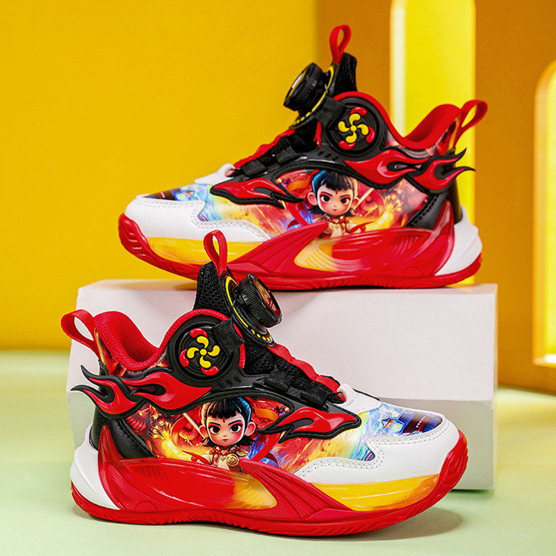 Pantofi sport pentru copii Ag.Dog, închidere cu buton de răsucire, partea superioară PU, talpă din cauciuc antiderapant, pentru copii 4–16 ani