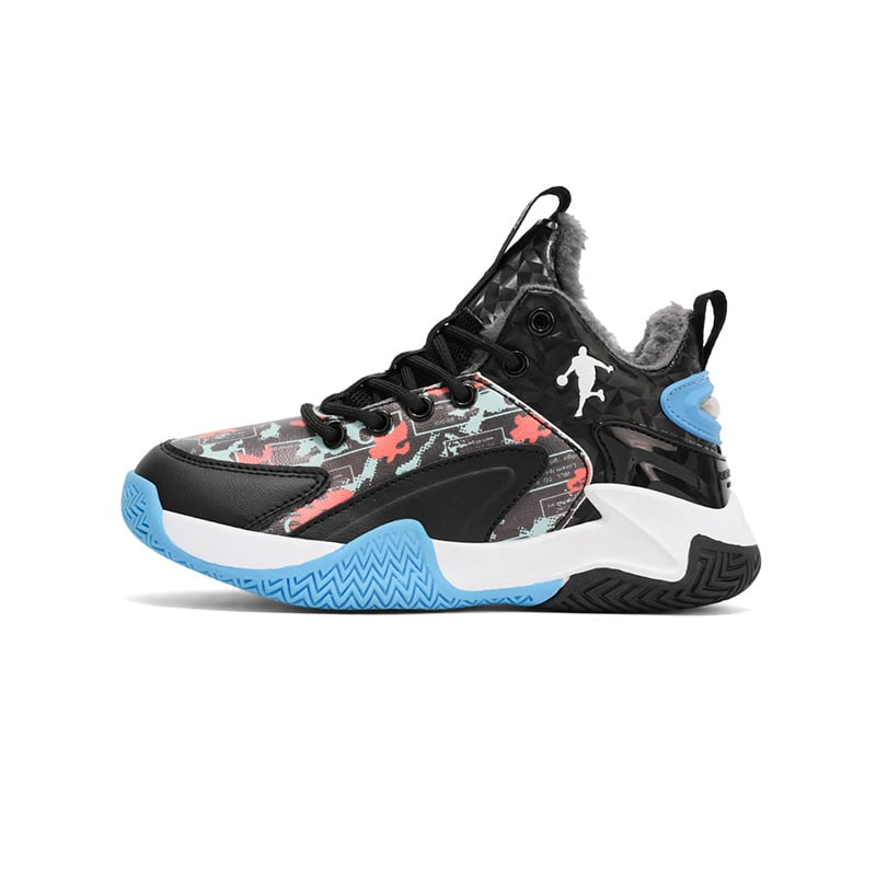 Παιδικά παπούτσια μπάσκετ με ψηλό επάνω μέρος, αύξηση ύψους, γέλη απορρόφησης κραδασμών, επάνω μέρος από διχτυωτό ύφασμα, αντιολισθητική εξωτερική σόλα