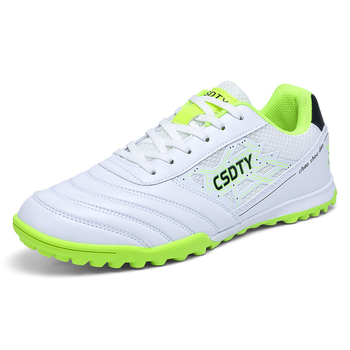 Unisex futbalová obuv s predným šnurovaním, odolná voči opotrebeniu, vrchný materiál z syntetickej kože, vnútro sieťovina, podrážka z gumy