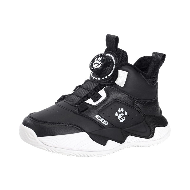 Gyerek kosárlabda cipő – téli, könnyű és meleg, műbőr felső, csíkos mintázat, uniszex, 7–16 évesek, sportos stílus