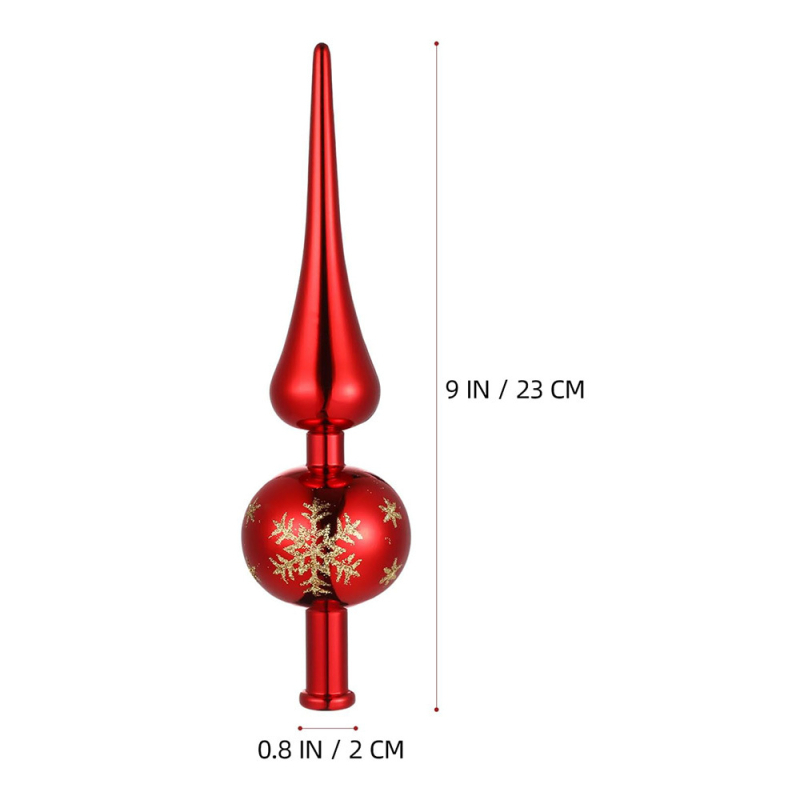 MEILIDA Hviezda na vrch stromu – sklenený, fúkaný, lesklý povrch, visiaci ozdobný prvok, karikatúrny tvar