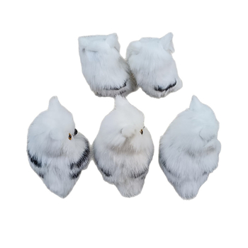 Bagoly karácsonyi dísz, műanyag és textil anyagból, pásztor stílusú, karácsonyi dekoráció