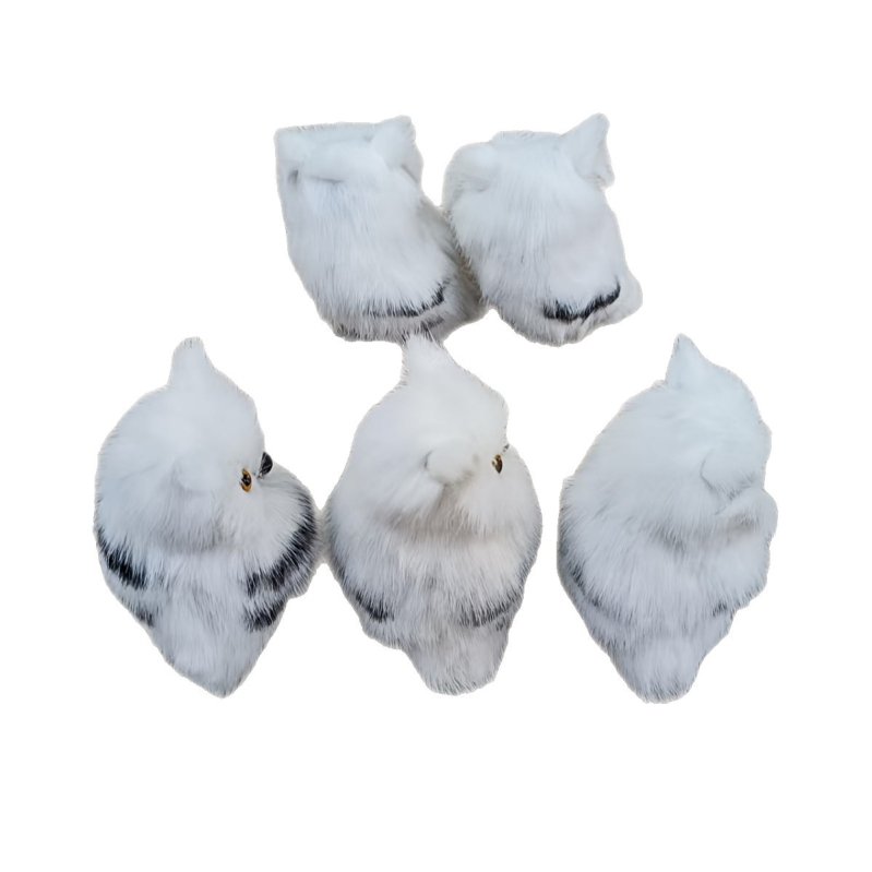 Bagoly karácsonyi dísz, műanyag és textil anyagból, pásztor stílusú, karácsonyi dekoráció