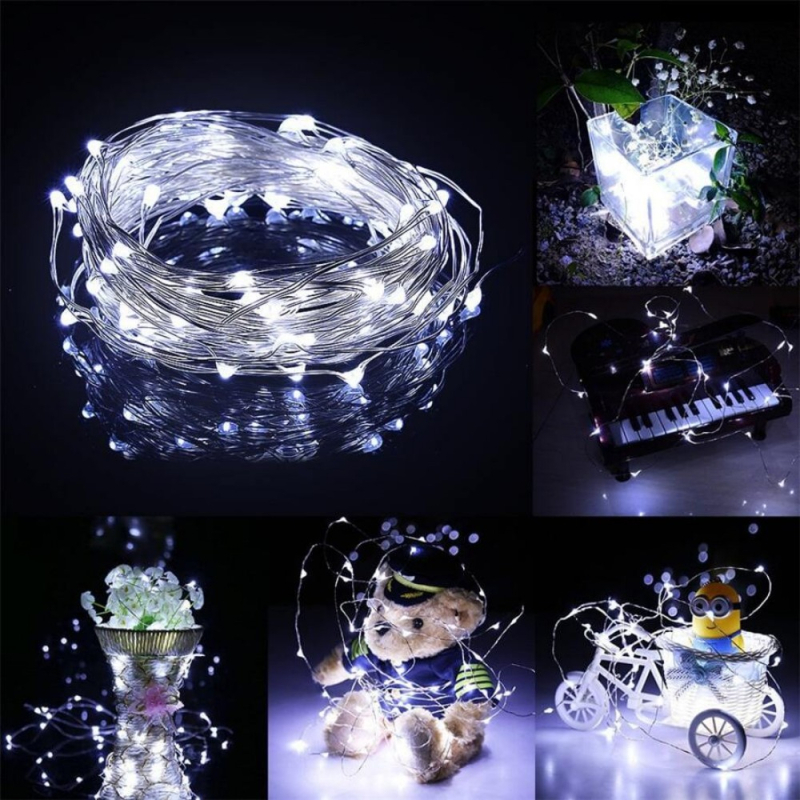 LED nit bakrene žice, USB napajanje ili baterijsko napajanje, daljinsko upravljanje, vanjska dekoracija dvorišta i kampiranje