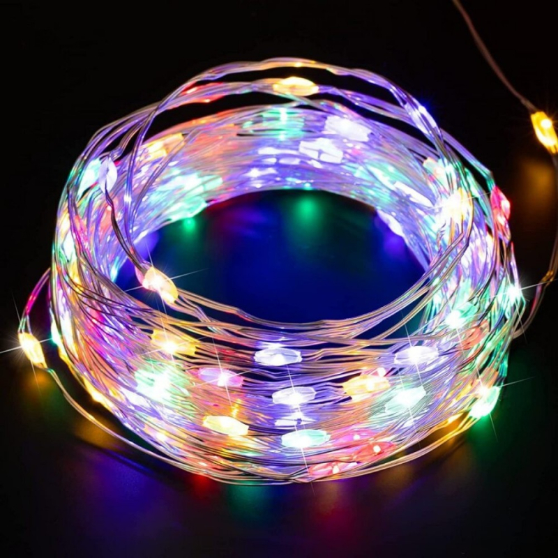 LED nit bakrene žice, USB napajanje ili baterijsko napajanje, daljinsko upravljanje, vanjska dekoracija dvorišta i kampiranje