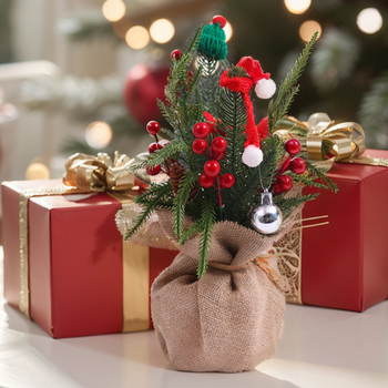 Vianočné stolné ozdoby v pastoraálnom štýle, hodvábne kvety, Ruth's Flower Shop, balenie Opp bag