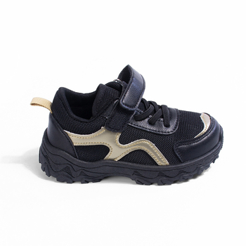 Gyerekeknek készült lélegző hálós felsőrésszel sportcipő Velcro-zárással – könnyű, PVC talp, Koreai stílus