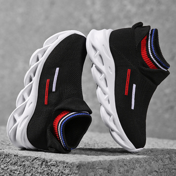 Gyerek Flyknit cipők – cipőfűző nélküli Slip-On, légáteresztő, könnyű, csúszásmentes, EVA talp