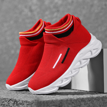 Gyerek Flyknit cipők – cipőfűző nélküli Slip-On, légáteresztő, könnyű, csúszásmentes, EVA talp