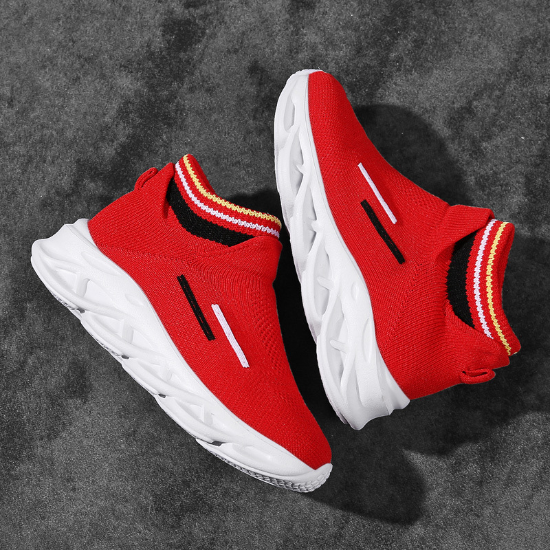 Gyerek Flyknit cipők – cipőfűző nélküli Slip-On, légáteresztő, könnyű, csúszásmentes, EVA talp