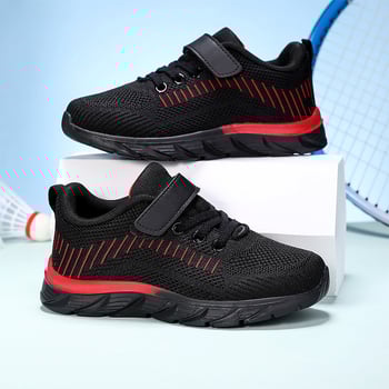 Gyerek futócipő, lélegző textil felső rész, könnyű, Velcro pánt, MD talp