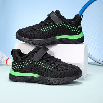 Gyerek futócipő, lélegző textil felső rész, könnyű, Velcro pánt, MD talp