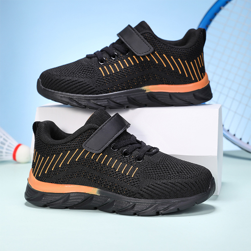 Gyerek futócipő, lélegző textil felső rész, könnyű, Velcro pánt, MD talp