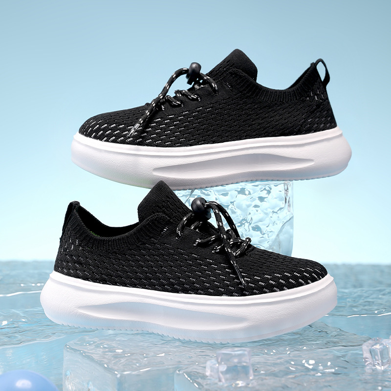 Gyerek futócipők (hálós felsőrész, EVA talp, könnyű, légáteresztő, 4–16 éveseknek)