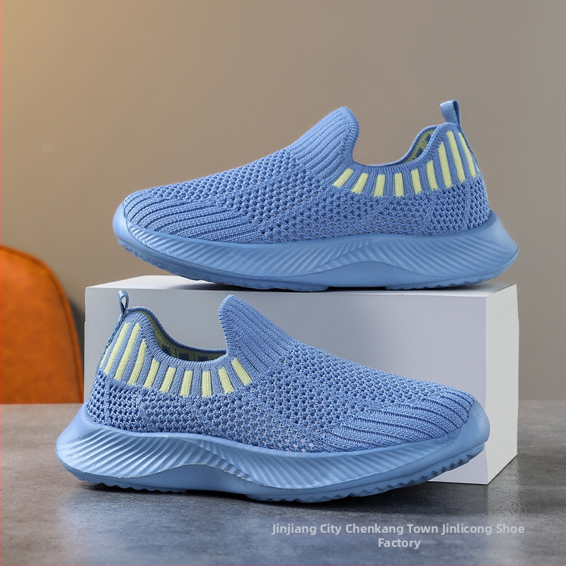 Gyerekeknek készült hálós Slip-On sportcipő - Fly-Weave felsőrész, EVA talp, minden évszakban, 4–16 éveseknek