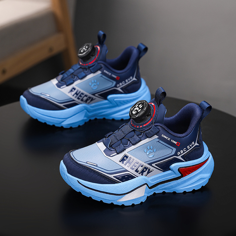 Gyerekek futócipője: vízálló szintetikus bőr felsőrész, EVA talp, könnyű és kopásálló, forgócsatos zárás