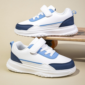 Gyerekeknek való futócipő, bőr felsőrésszel, vízálló, könnyű, csúszásmentes, ütéscsillapító, tavasz–ősz