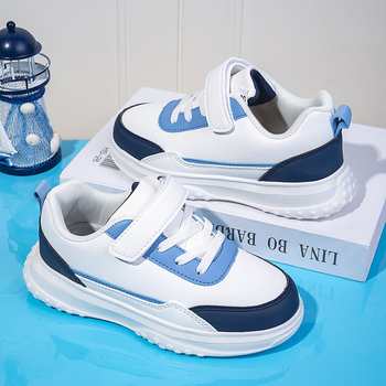 Gyerekeknek való futócipő, bőr felsőrésszel, vízálló, könnyű, csúszásmentes, ütéscsillapító, tavasz–ősz