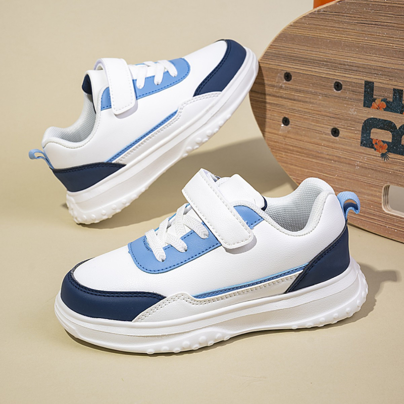 Gyerekeknek való futócipő, bőr felsőrésszel, vízálló, könnyű, csúszásmentes, ütéscsillapító, tavasz–ősz