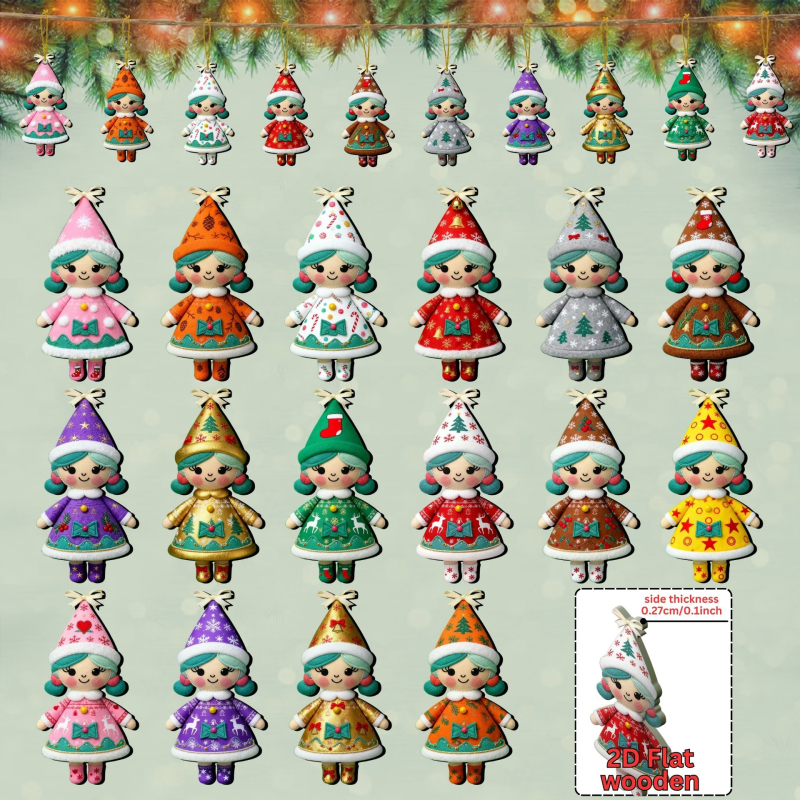 Fából készített karácsonyi akasztós dísz, amerikai stílus, cikkszám 77834, márka Independent