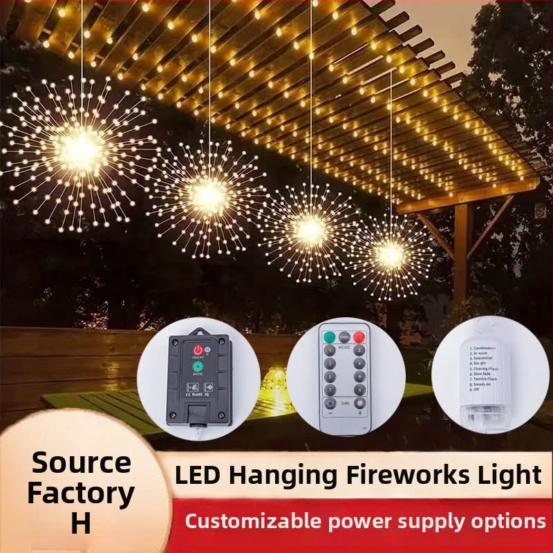 Solárne LED svetlo s hviezdnym nebom, vonkajšia vodotesná zavesená dekorácia, 5000 lm, 220V, stmievateľné, IP65, životnosť 8000 h