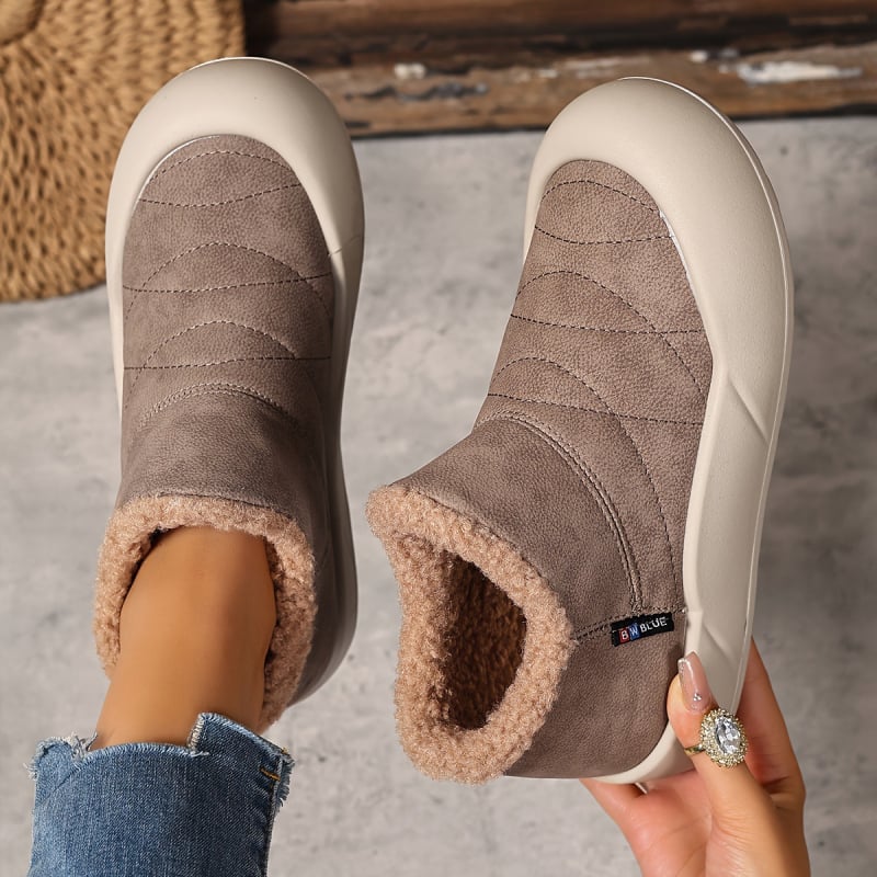 Μποτάκια χιονιού για γυναίκες | αδιάβροχα, ελαφριά, ζεστά με τεχνητή γούνα, PU επάνω, PU σόλα