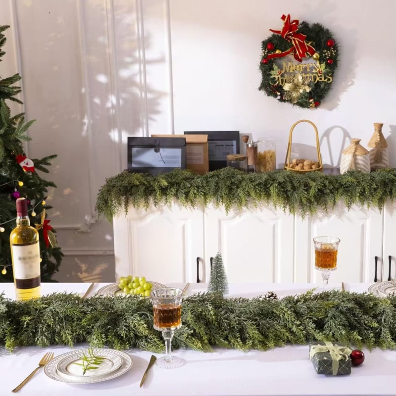 Plastová ručne vyrobená girlanda z umelého jedľa, americký štýl, kód produktu 1456, darček pre firmy