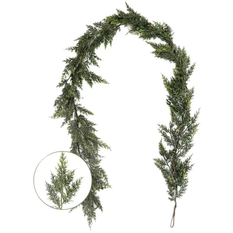 Plastová ručne vyrobená girlanda z umelého jedľa, americký štýl, kód produktu 1456, darček pre firmy