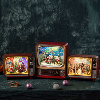 Ρετρό μουσικό κουτί τηλεόρασης — Victoria; Υλικό: Πλαστικό; Χειροβαμμένο και γλυπτό; Διαδικασία: Έγχυση Μορφοποίησης; Εκτυπωμένο Λογότυπο; Διαθέσιμη Ιδιωτική Ετικέτα