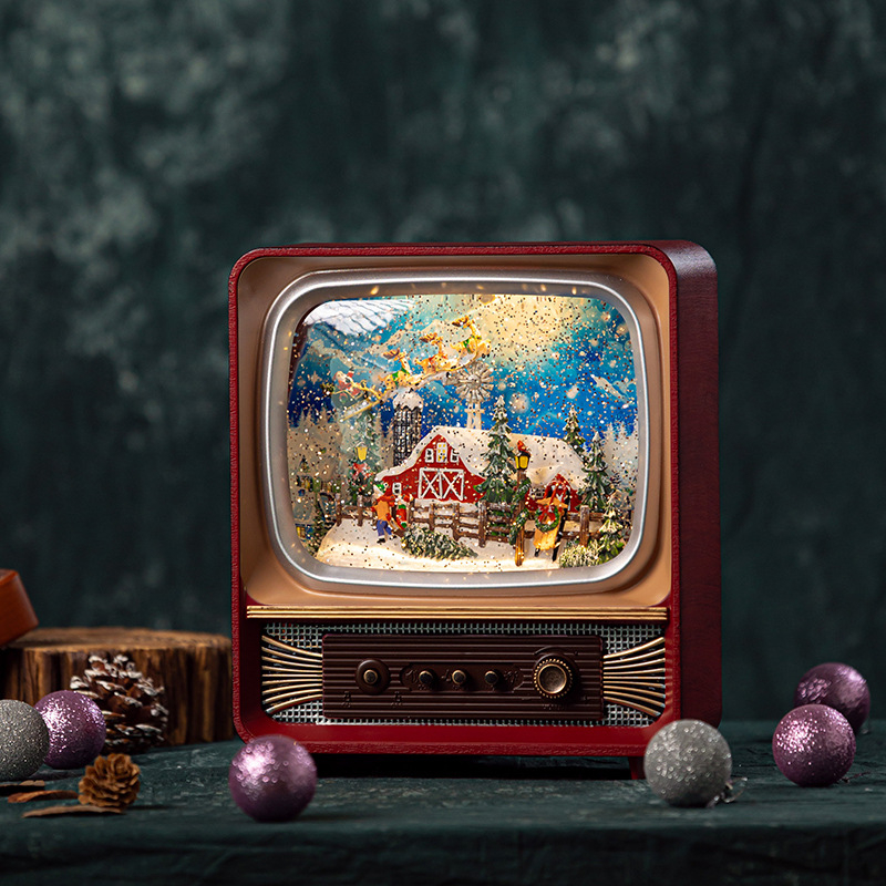 Ρετρό μουσικό κουτί τηλεόρασης — Victoria; Υλικό: Πλαστικό; Χειροβαμμένο και γλυπτό; Διαδικασία: Έγχυση Μορφοποίησης; Εκτυπωμένο Λογότυπο; Διαθέσιμη Ιδιωτική Ετικέτα