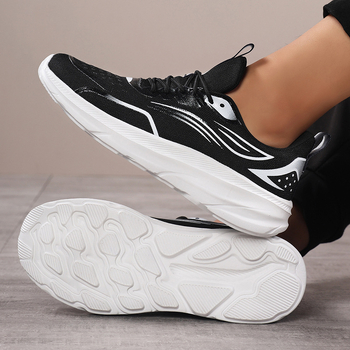 Unisex kvėpuojantys tinklinio viršaus bėgimo bateliai, neslidūs, atsparūs dilimui, EVA padas