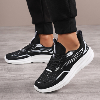 Unisex kvėpuojantys tinklinio viršaus bėgimo bateliai, neslidūs, atsparūs dilimui, EVA padas