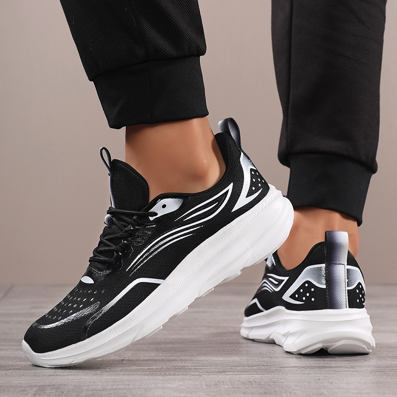 Unisex kvėpuojantys tinklinio viršaus bėgimo bateliai, neslidūs, atsparūs dilimui, EVA padas