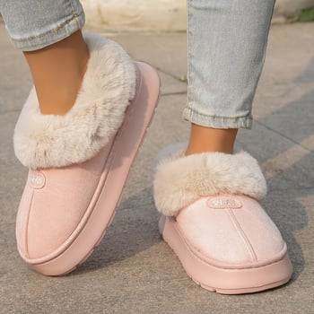 Női téli papucs platformos cipő, felső rész textilek, EVA talp, egyszínű, platformos talp, talp vastagsága >11 cm
