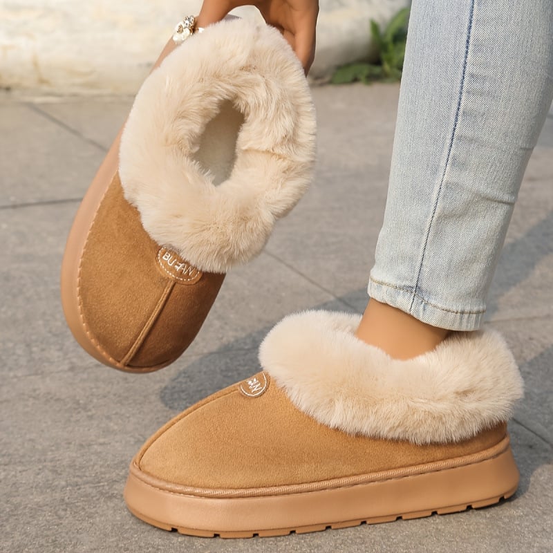 Női téli papucs platformos cipő, felső rész textilek, EVA talp, egyszínű, platformos talp, talp vastagsága >11 cm