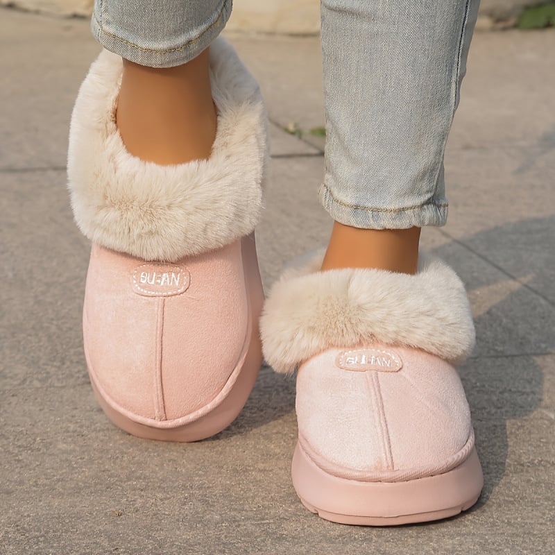 Női téli papucs platformos cipő, felső rész textilek, EVA talp, egyszínű, platformos talp, talp vastagsága >11 cm