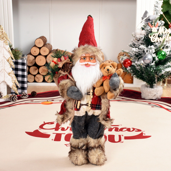 Božićni plišani medo – dekorativna igračka za prozor, 758; materijal: pliš; Božić; IP autorizacija: ne