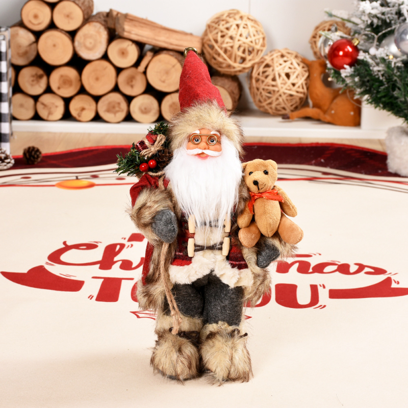 Božićni plišani medo – dekorativna igračka za prozor, 758; materijal: pliš; Božić; IP autorizacija: ne