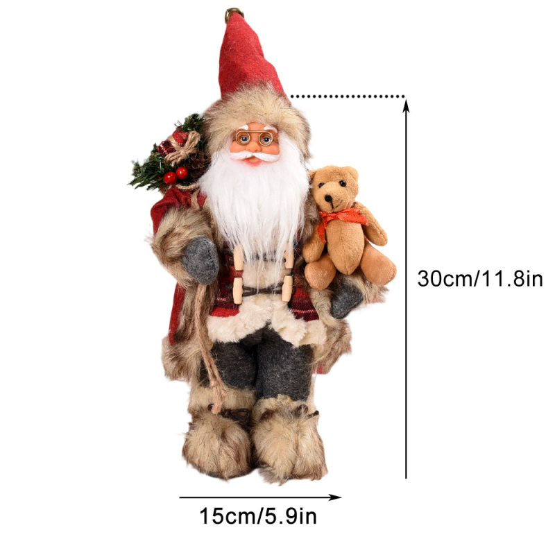 Božićni plišani medo – dekorativna igračka za prozor, 758; materijal: pliš; Božić; IP autorizacija: ne