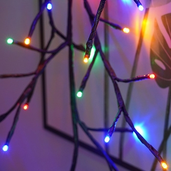 LED reťazec s klonmi do spálne - visiace svetlá, PVC plášť, 220V, IP44 (Štýl: Vetvy)