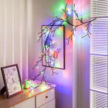 LED reťazec s klonmi do spálne - visiace svetlá, PVC plášť, 220V, IP44 (Štýl: Vetvy)