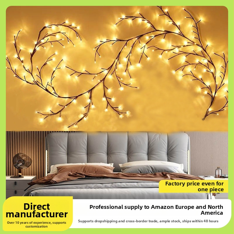 LED reťazec s klonmi do spálne - visiace svetlá, PVC plášť, 220V, IP44 (Štýl: Vetvy)