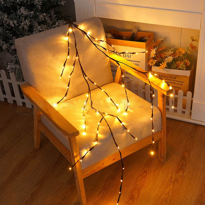 LED reťazec s klonmi do spálne - visiace svetlá, PVC plášť, 220V, IP44 (Štýl: Vetvy)