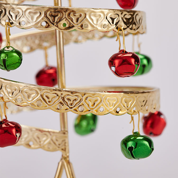 Emma μεταλλικό μίνι χριστουγεννιάτικο δέντρο με καμπάνες για γραφείο – προσομοιωμένο διακοσμητικό τραπεζιού