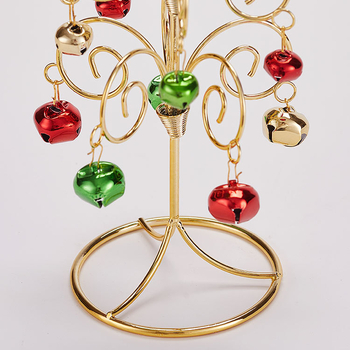 Emma μεταλλικό μίνι χριστουγεννιάτικο δέντρο με καμπάνες για γραφείο – προσομοιωμένο διακοσμητικό τραπεζιού